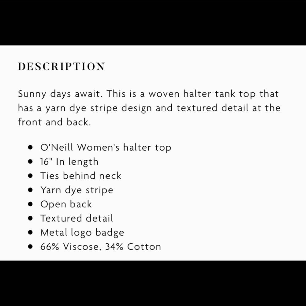 O’Neill Women’s Halter Multicolored Top - Picture 8 of 9
